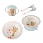 Coffret repas bébé mélamine Sophie la girafe
